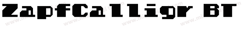 ZapfCalligr BT 常规(TrueType) (Wester字体转换